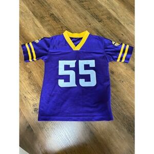 Minnesota Vikings Anthony Barr 55 Youth Jersey Purple Size XS 4/5 Football Kids